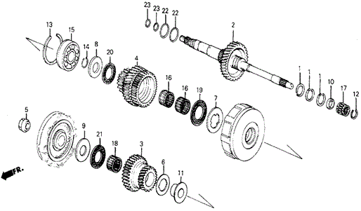 3AT Mainshaft for 1985 Honda Civic #0