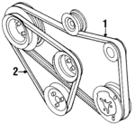 27903137 - : Alternator Belt for Volkswagen Image