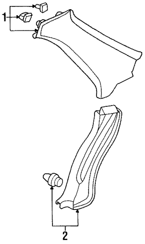 Interior Trim - Quarter Panels for 1997 Acura TL #0