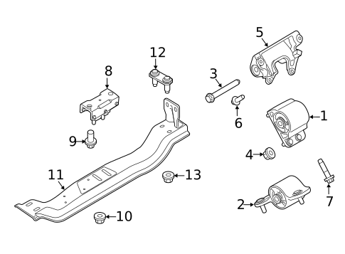 Engine & Trans Mounting for 2012 Ford F-350 Super Duty #0