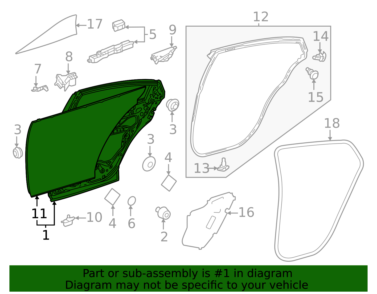 2023-2025 Toyota Door Shell 67003-47160 | Toyota Parts Center