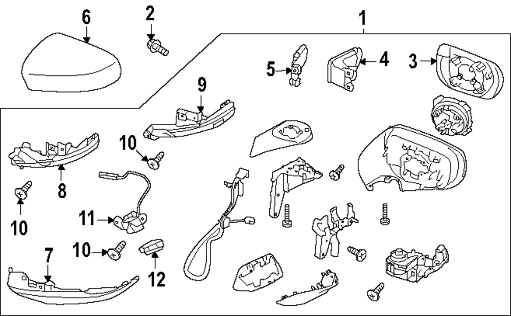 2025 Subaru Forester Mirror Assembly 91036SL180 | OEM Parts Online