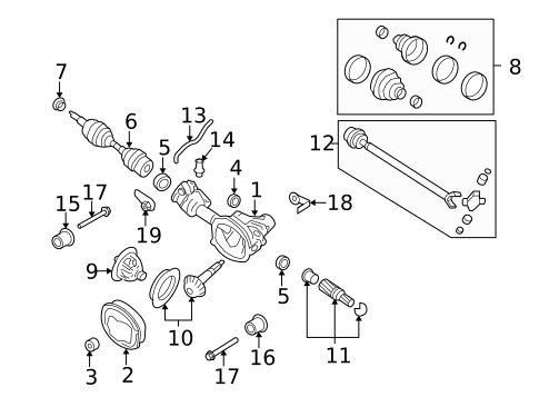 Carrier & Front Axles for 2010 Ford Explorer Sport Trac #0