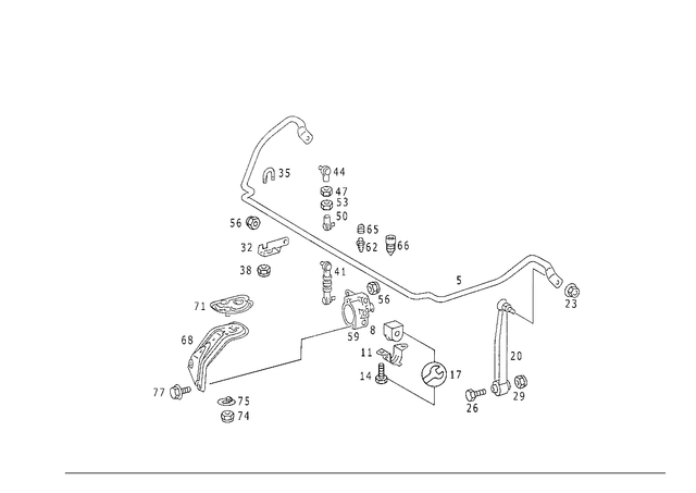 1243262565 - Springs, Suspension and Hydraulics: Torsion Bar for Mercedes-Benz: 400E, 500E Image image