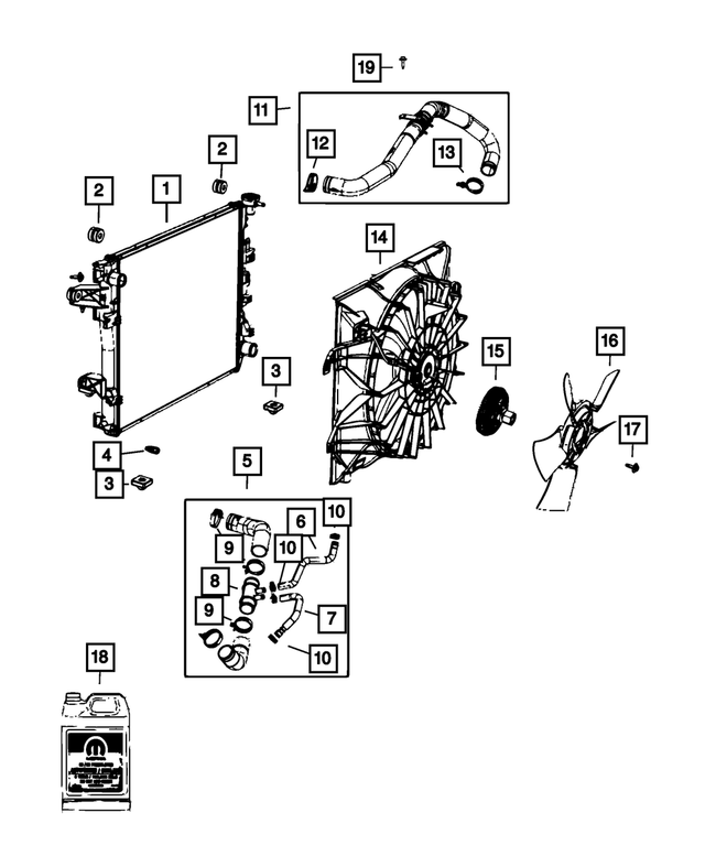 68451118AA - Cooling: Radiator Isolator for Mopar Image