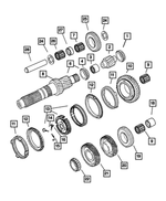 5012122AB - Manual Transmission 6 Speed: Countershaft Gear for Mopar Image