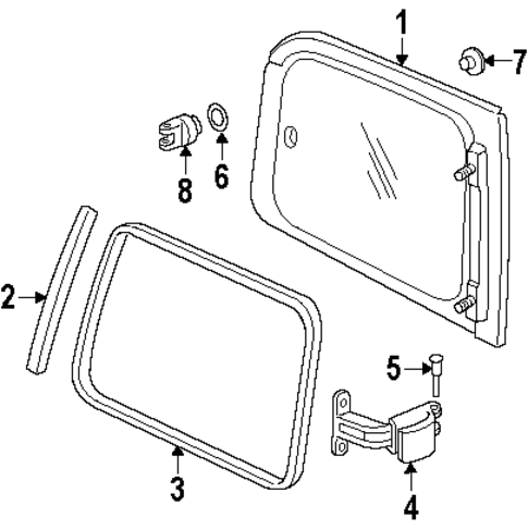 Glass - Side Panel for 1997 Oldsmobile Silhouette #1
