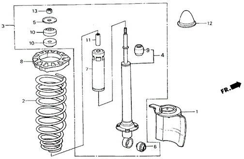 Rear Shock Absorber for 1985 Honda Civic #0