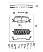 68668837AA - : Complete Grille Kit for Ram: 1500 Image