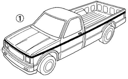 Stripe Tape for 1993 Chevrolet S10 #1