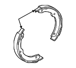 4653034010 - Brakes: Park Brake Shoes for Toyota: Land Cruiser, Sequoia, Tundra Image