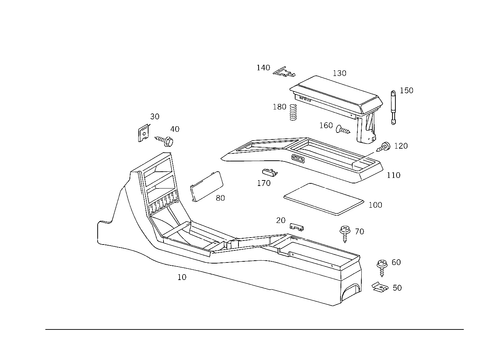 Housing with Tray for 1996 Mercedes-Benz SL320 #0