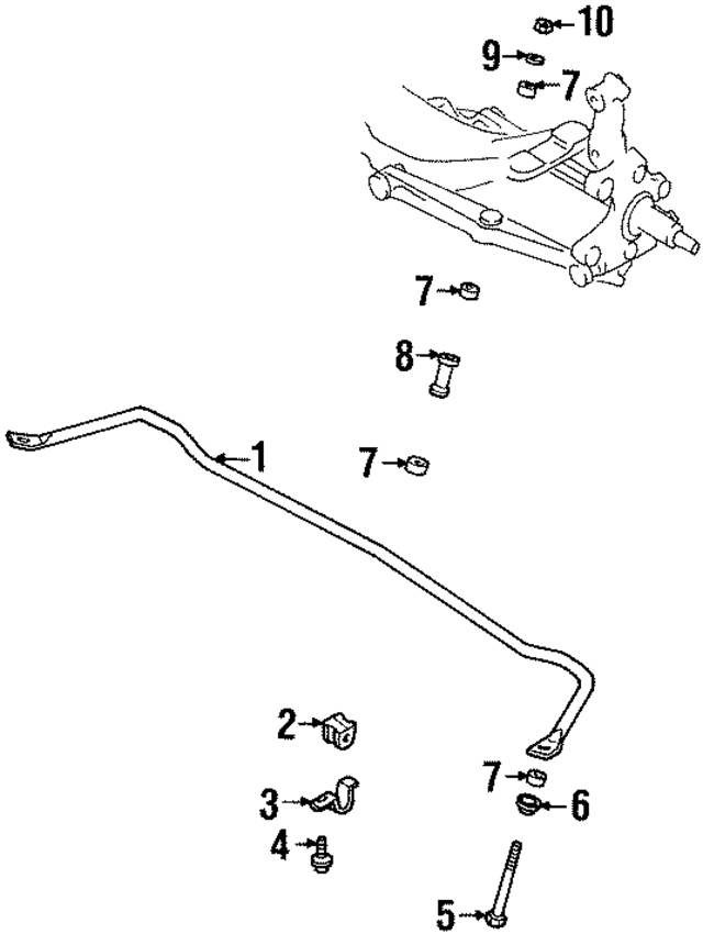 F1CZ5Z486A - Suspension: Suspension Stabilizer Bar Link Kit for Ford: Escort | Mercury: Tracer Image