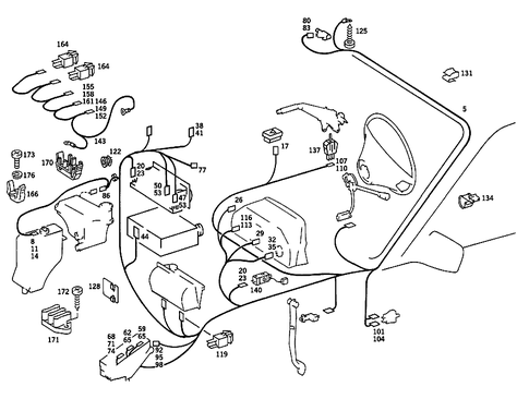 Inboard Cable Harness for 1986 Mercedes-Benz 190E #0