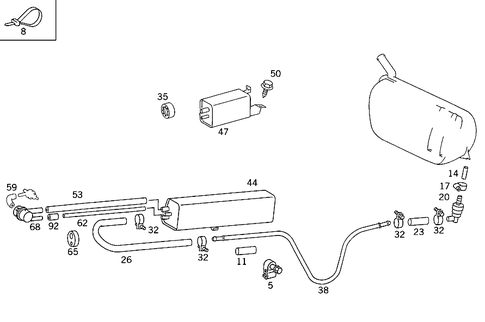 Closed Fuel-Evaporation-Control System for 1986 Mercedes-Benz 300E #0