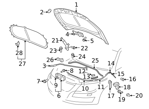 Hood & Components for 2015 Volkswagen Tiguan #0
