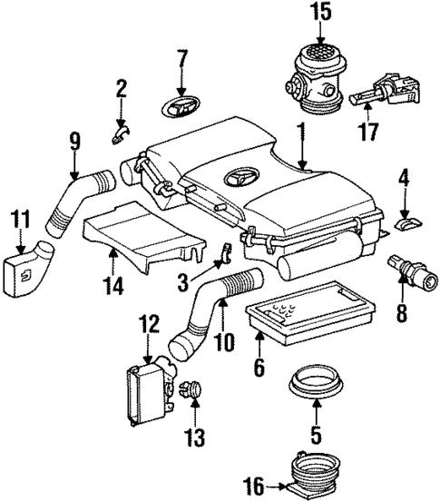Air Intake for 1993 Mercedes-Benz 500 SEC #0