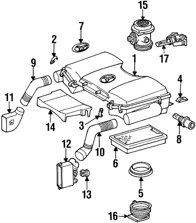 1190901682 - : Engine Air Intake Hose for Mercedes-Benz Image
