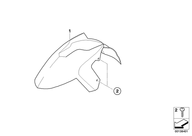 46617678122 - : Front Wheel Fender for BMW-Motorrad Image