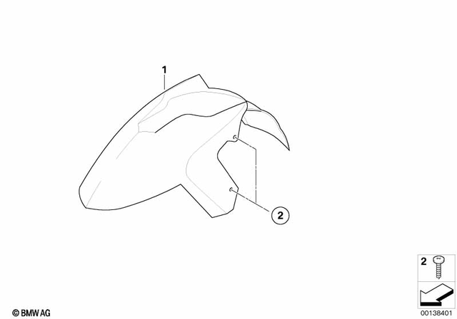 46617678122 - : Front Wheel Fender for BMW-Motorrad Image