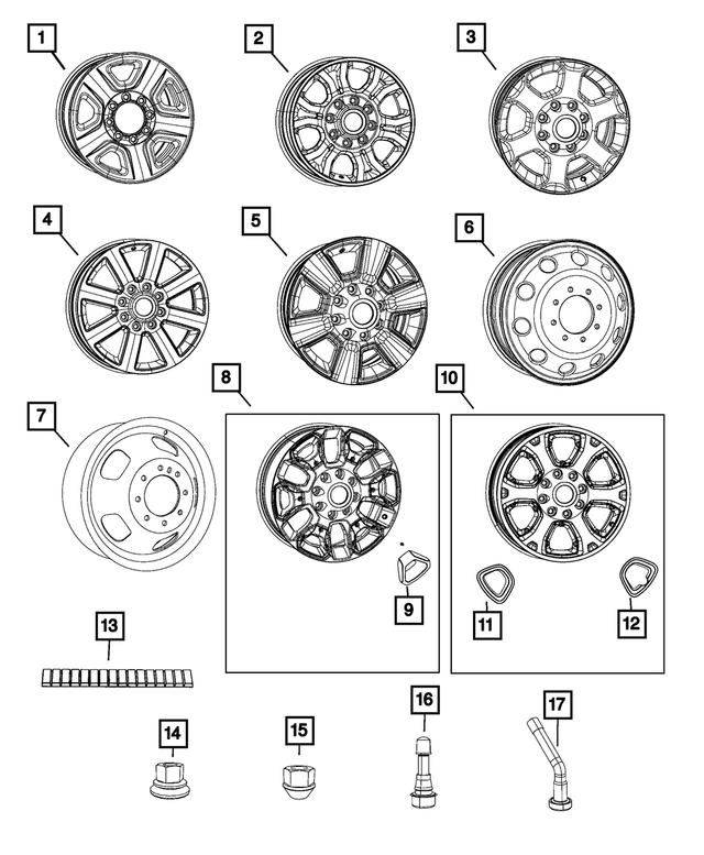 68261410AA - Wheels: Wheel Insert for Mopar Image image