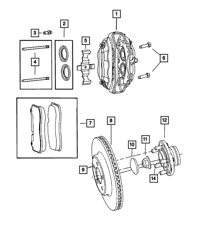 5174318AA - Brakes: Disc Brake Boot Kit for Mopar Image