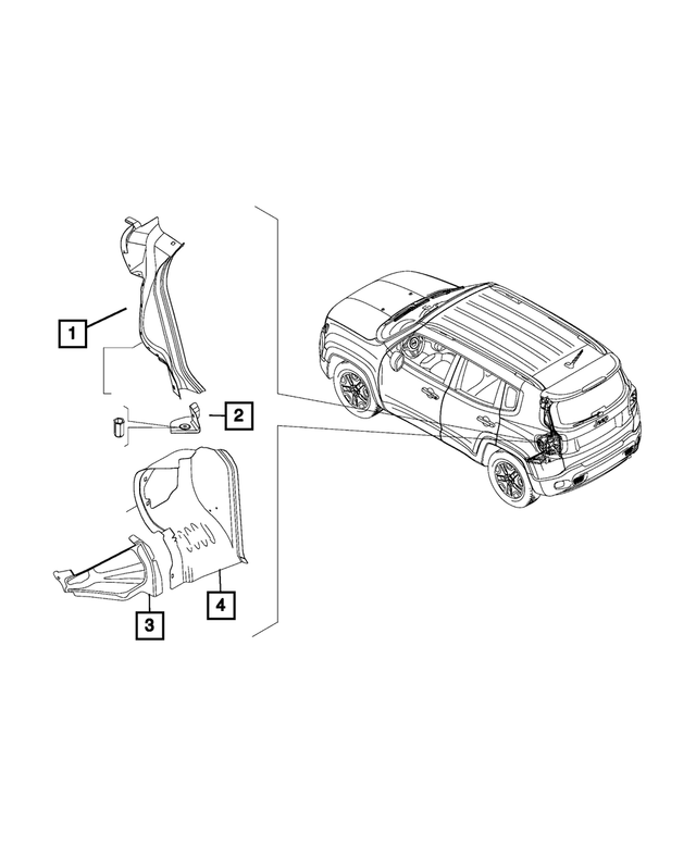 68645927AA - Body Sheet Metal Except Doors: Liftgate Opening Trough, Right for Mopar Image