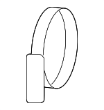 31141D2000 - Fuel System: Filler Hose Clamp for Hyundai Image