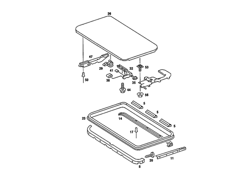 Sliding/Lifting Roof Plate for 1986 Mercedes-Benz 190E #0