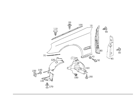 Front Fender for 2002 Mercedes-Benz C 230 #0