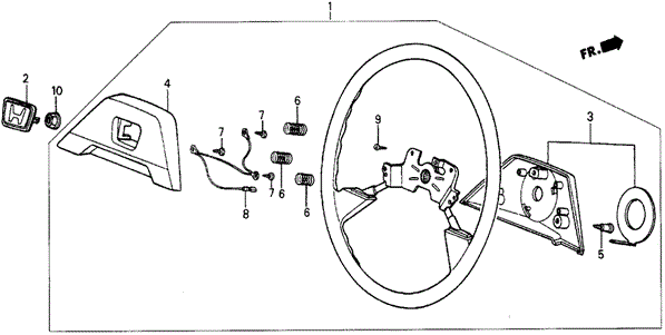 Steering Wheel (1) for 1984 Honda Wagovan #0