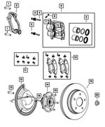 R8037147AC - Brakes: Disc Brake Caliper Assembly, Remanufactured, Left for Chrysler: Aspen | Dodge: Dakota, Durango, Ram 1500 | Ram: 1500, 1500 Classic, Dakota Image