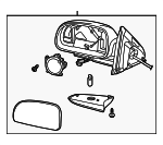 15789789 - : Mirror Assembly for Buick: Rainier | Chevrolet: Trailblazer, Trailblazer EXT | GMC: Envoy, Envoy XL, Envoy XUV | Oldsmobile: Bravada Image
