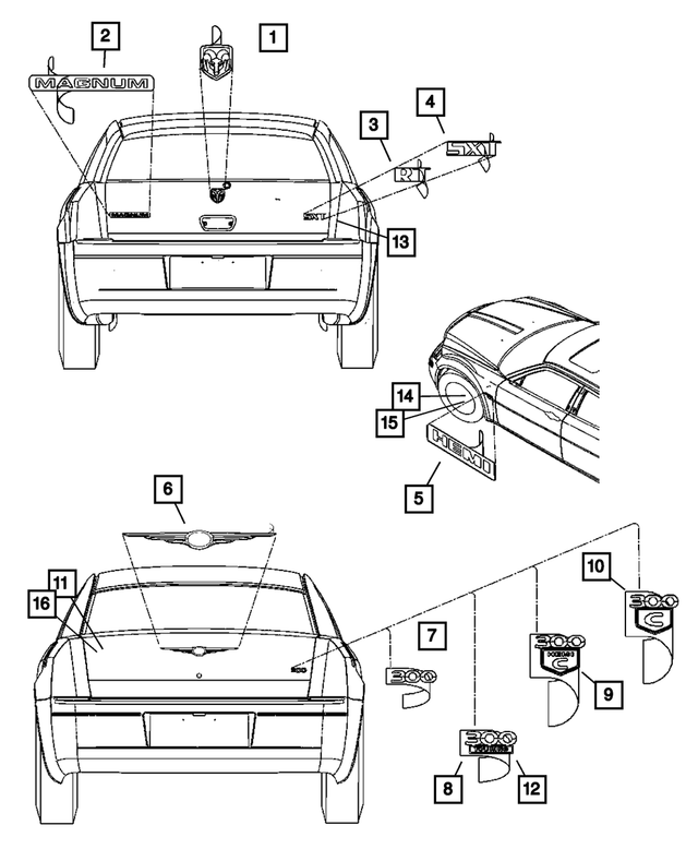 4806013AA - Exterior Ornamentation: Medallion Nameplate for Mopar Image
