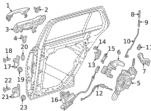 Lock & Hardware for 2022 Mercedes-Benz GLE 53 AMG&reg; SUV #5