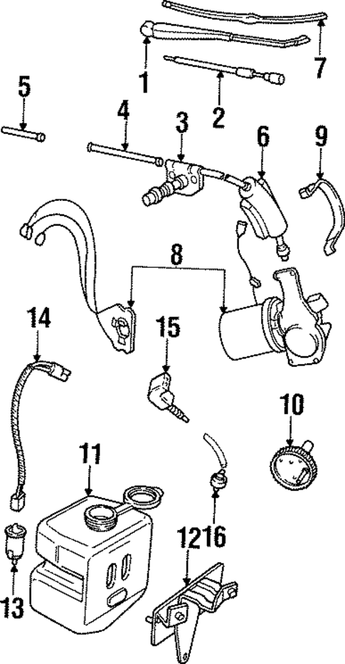 Wiper & Washer Components for 1997 Land Rover Defender 90 #0