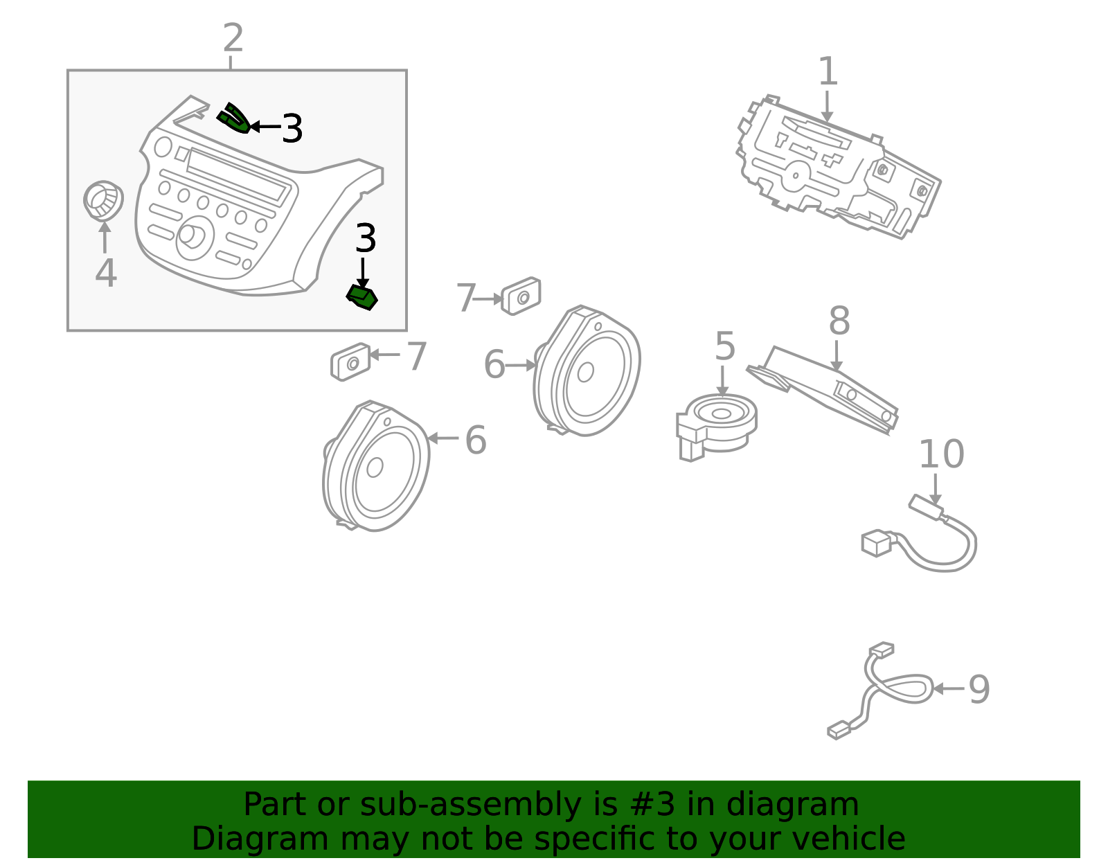 OEM 2009-2013 Honda Fit Radio Module Interface Clip 90666-TA0-A11 ...