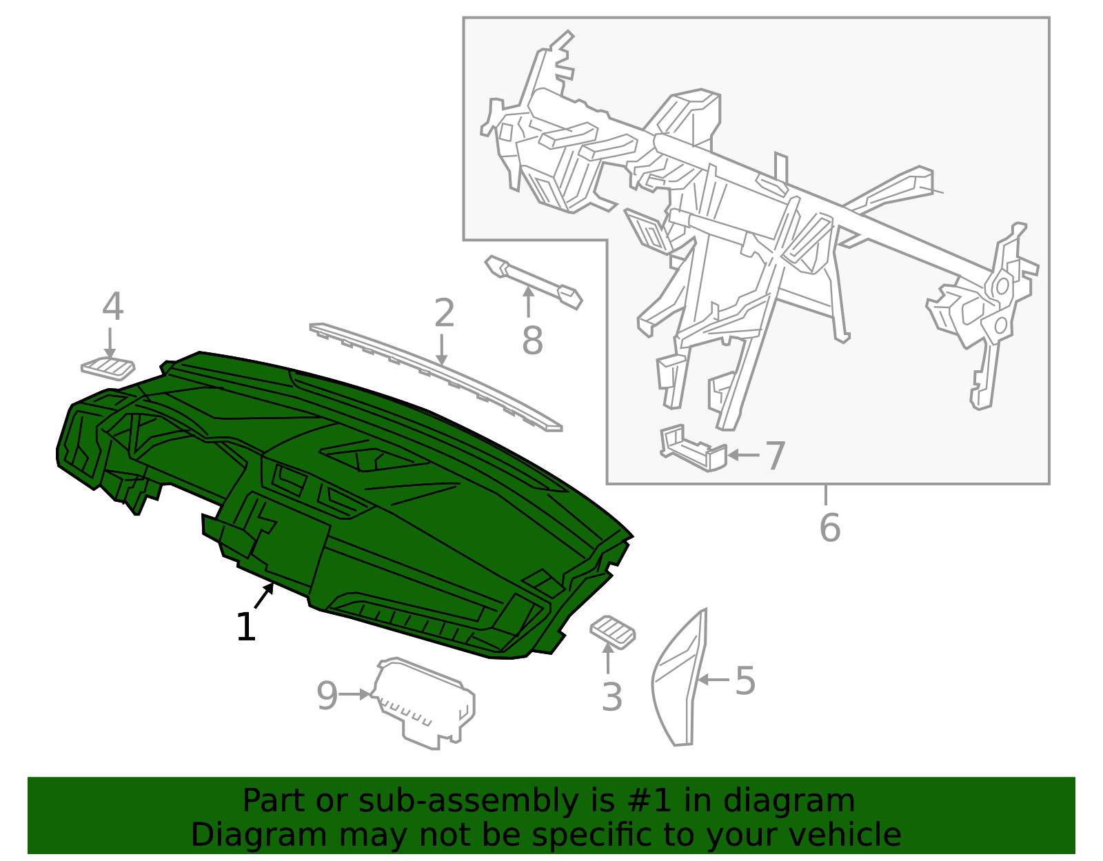 77100-TLA-A00ZA - Instrument Panel 2017-2018 Honda CR-V | Honda Parts ...