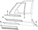 20476409 - Body: Window Molding for Oldsmobile: 98, Delta 88 Image