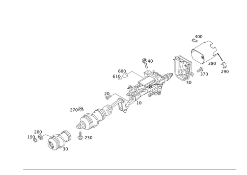 Steerg. Column Jacket Tube & Steerg. Shaft for 1994 Mercedes-Benz E320 #0