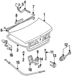 K20A52610 - Body: Trunk Lid for Kia: Sephia Image