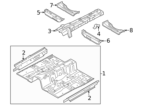 Floor & Rails for 2015 Kia K900 #0