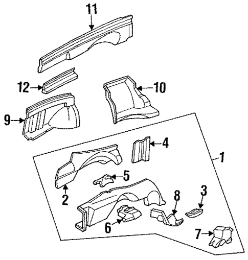Structural Components & Rails for 1990 Honda Accord #1