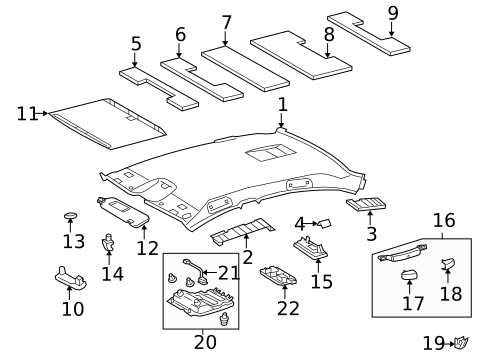 Interior Trim - Roof for 2011 Lexus GS450h #0