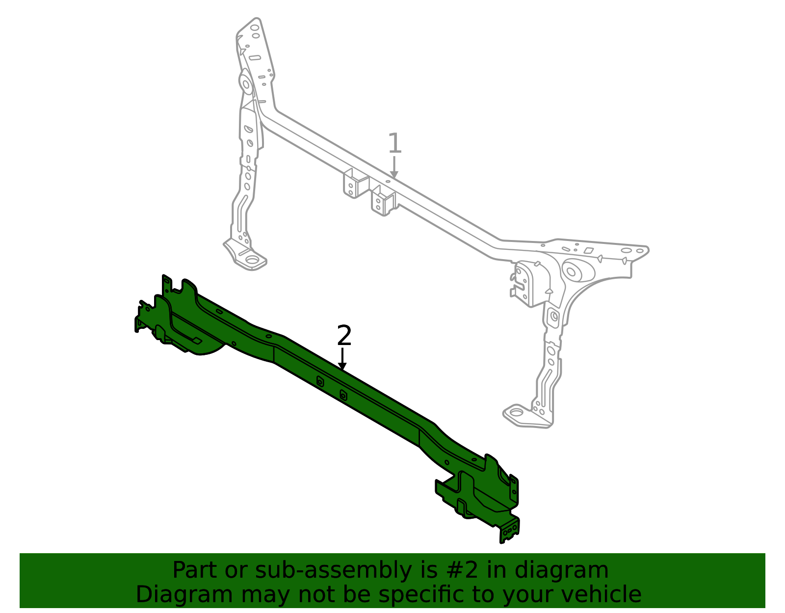 16139 2024-2025 Ford Ranger Radiator Support Tie Bar MB3Z-16139-E ...