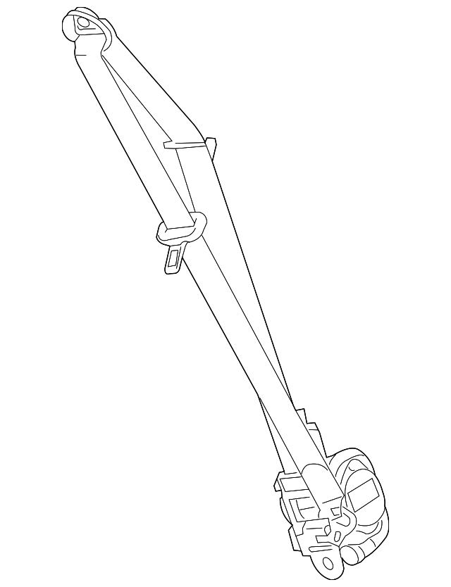 19257437 - Ebony Passenger Seat Belt with Retractor and Pre-Tensioner ...