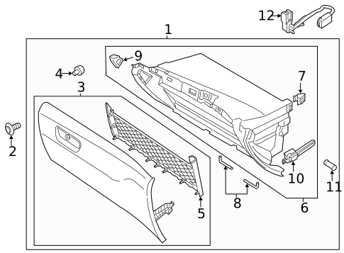 Glove Box for 2017 Ford Fusion #0