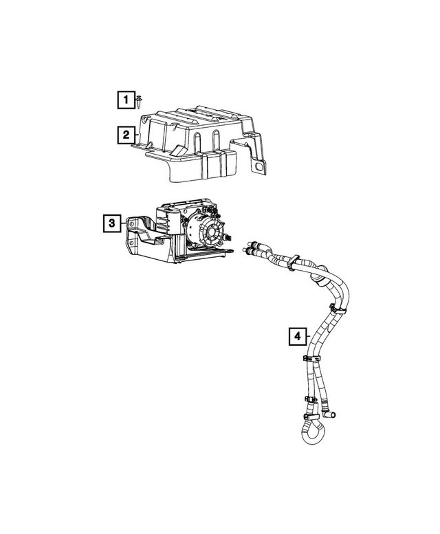 68734067AA - Front Suspension: Air Suspension Compressor Assembly for Mopar Image