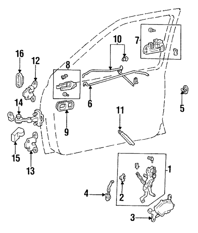 6932034040 - : Lock Assembly,  Front Door,  Left for Toyota Image