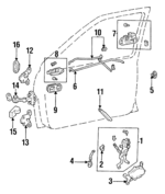 6931034030 - : 1994-1998 Toyota T100 - Lock Assembly,  Front Door,  Right for Toyota: T100 Image